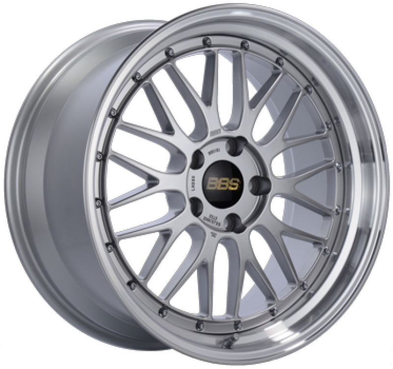 BBS LM wheel with a black and gold center cap
