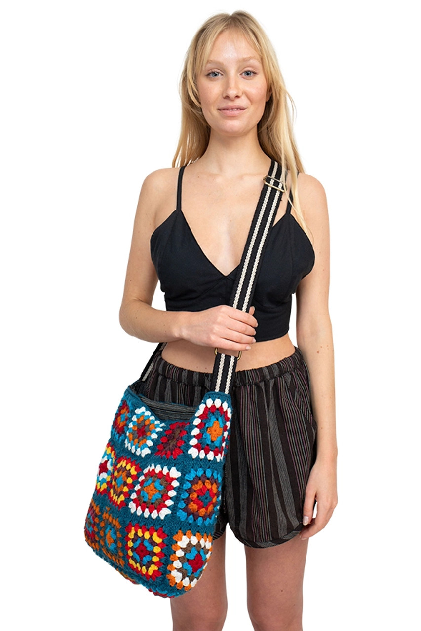 [ KIRSH ]★TERRY SQUARE GRAPHIC SHOULDER BAG Shawn Killinger x IHKWIP Knotted Shoulder Bag with Two