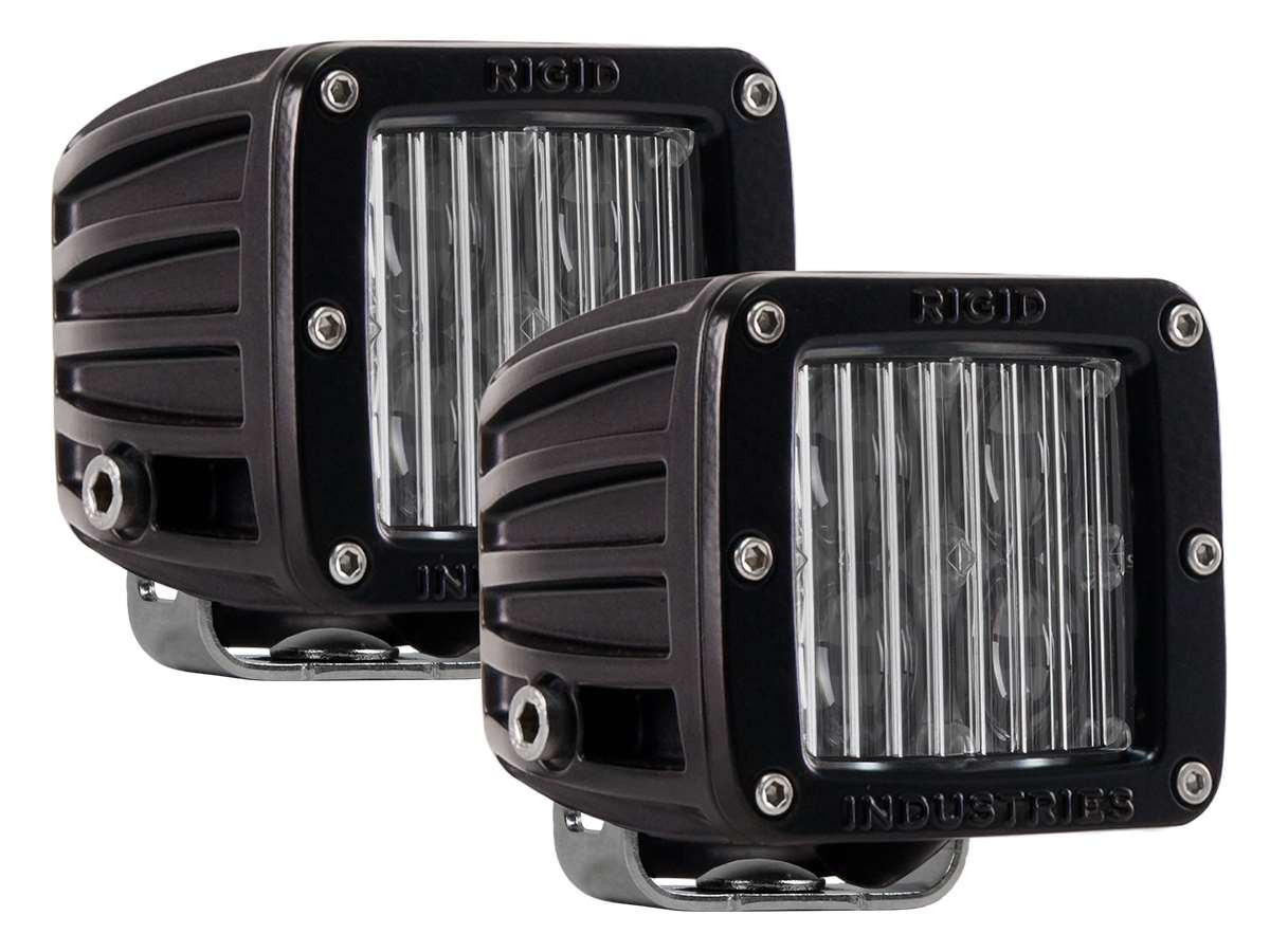 Evan-Fischer LED Offroad Lights – Set Of 2 Square Pods, 20W, Flood Beam, Black Housing
