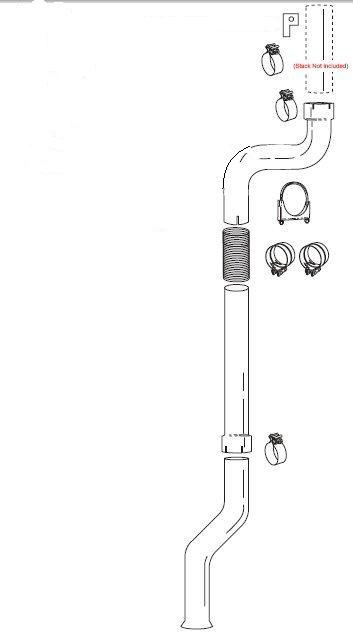 Turbo Back Single Stack Exhaust Kit  Dodge 5.9L 2004.5-early 2007- For 8" Stack