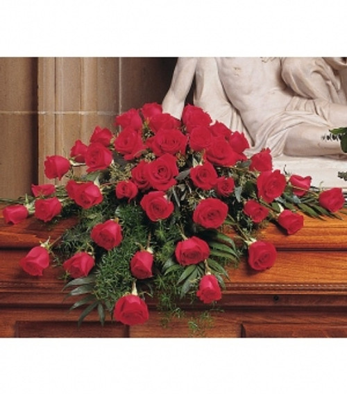 Red Rose Casket Spray