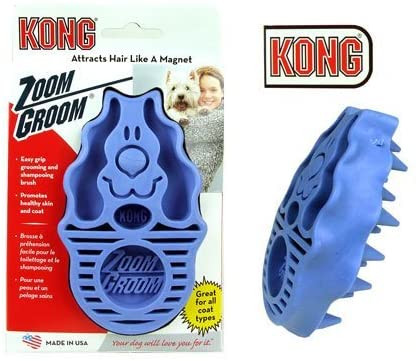 Kong Zoom Groom Brush Dog Blue - Growing Trade Pet & Plant