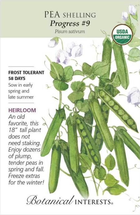 Botanical Interests Pea Shelling Progress