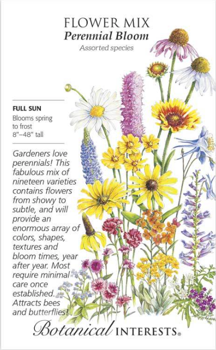 Botanical Interests Perennial Bloom Flower Mix