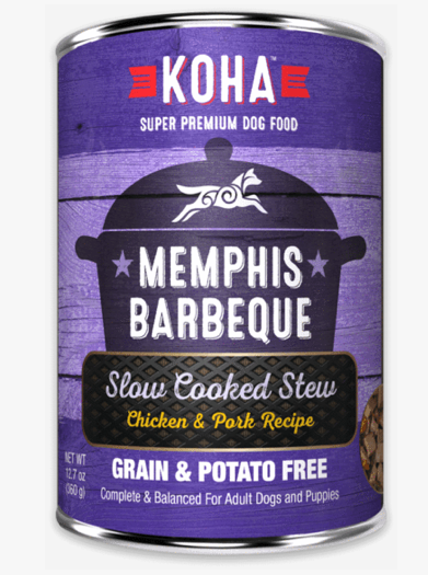 Koha Dog Can Memphis BBQ Stew 12.7 oz Growing Trade Pet & Plant