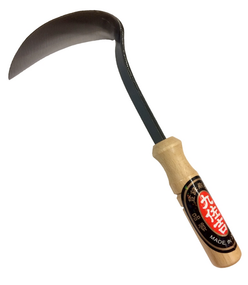 This forged hand hoe or sickle is perfect for weeding and cultivating.