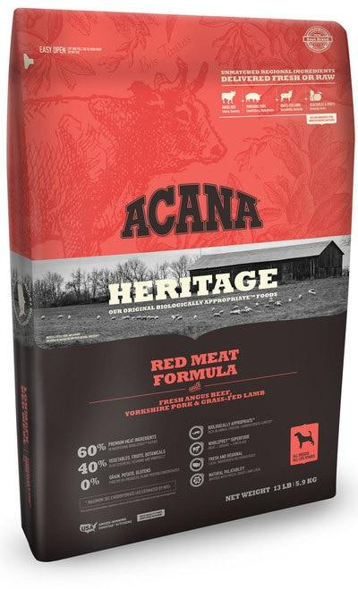 ACANA Red Meat features an unmatched variety of local ingredients that are raised or fished by people we know and trust, sourced from federally inspected facilities and delivered to our Kentucky DogStar Kitchens fresh or raw!