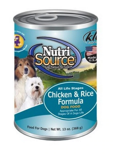 NutriSource Dog Can Chicken & Rice 13oz
