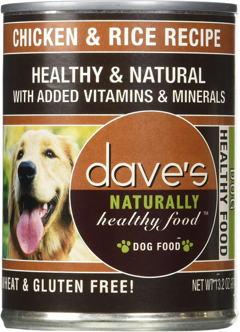 Dave's Naturally Healthy, Chicken & Rice for Dogs, 13 Oz Can