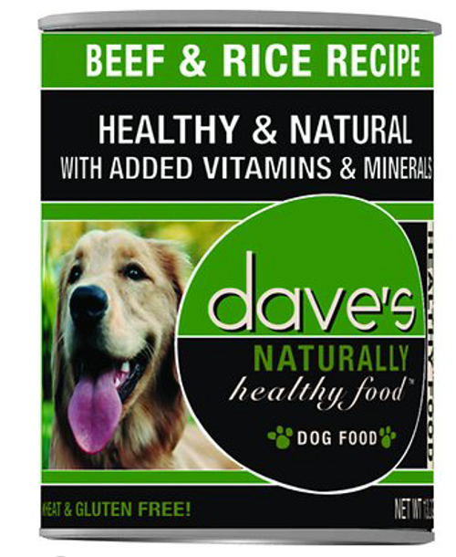 Dave's Dog Can Beef Liver & Rice 13 oz.