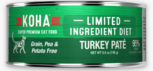 Koha Cat Can LID Turkey Pate GF 5.5 oz