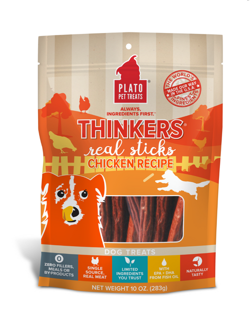 Thinkers Chicken are hearty, meat-packed sticks with added EPA and DHA to support healthy brain function.