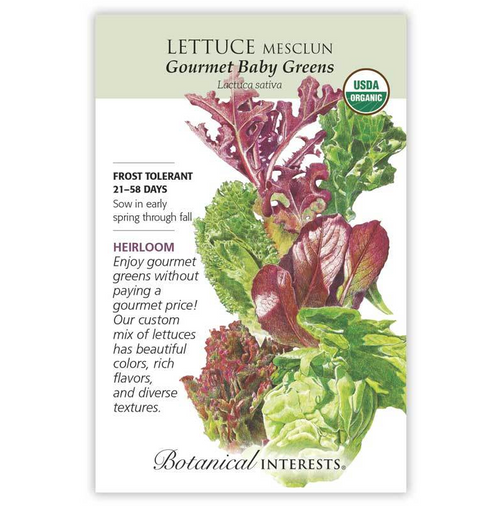 Discover the fresh flavor and satisfaction of picking lettuce from your own garden! This exciting mix of butterhead, leaf, and romaine lettuce remain wonderfully tasty, even picked at full size.
