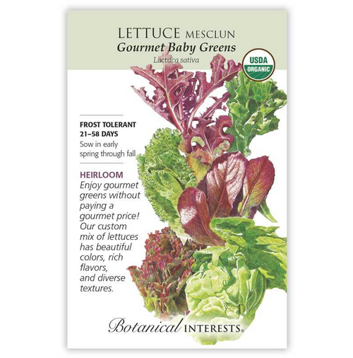 Discover the fresh flavor and satisfaction of picking lettuce from your own garden! This exciting mix of butterhead, leaf, and romaine lettuce remain wonderfully tasty, even picked at full size. Discover the fresh flavor and satisfaction of picking lettuce from your own garden! This exciting mix of butterhead, leaf, and romaine lettuce remain wonderfully tasty, even picked at full size.