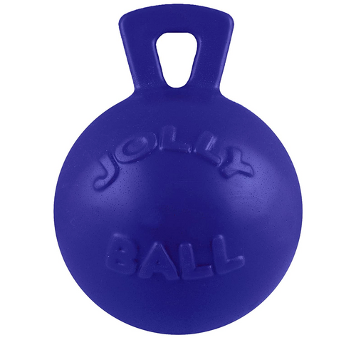 The Tug-N-Toss Jolly Ball features an iconic, integrated handle that provides endless ways to carry, play, fetch and tug this durable toy