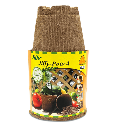 Jiffy Round Peat Pots 4" 6 Pack