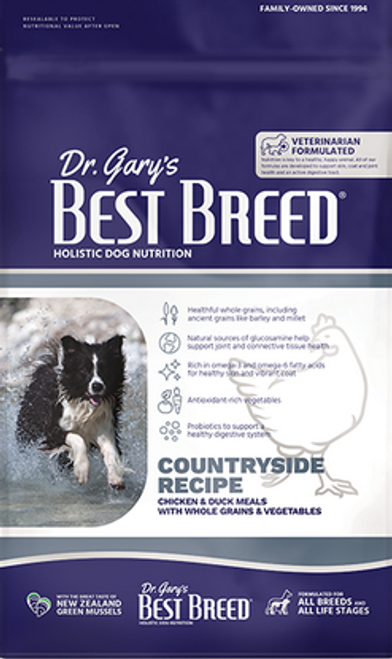 Best Breed Dog Countryside Recipe Chicken Duck & Grains 26#