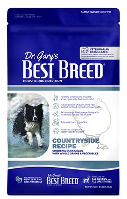 Best Breed Dog Countryside Recipe Chicken, Duck &  Grains 4#