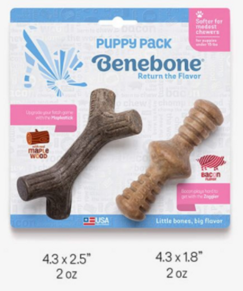 Benebone Puppy 2 Pack Stick & Zaggler