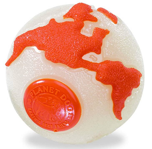 Planet Dog Orbee-Tuff Ball Glow/Orange MEDIUM