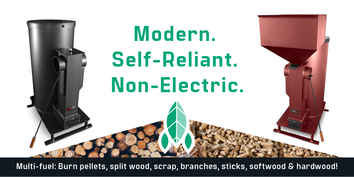 Multi-fuel Liberator Rocket Heaters. Modern. Self-reliant. Non-Electric.