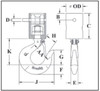 Crosby O-319 Chain Nest Hooks (Universal Chain Hoist Replacement Hook)