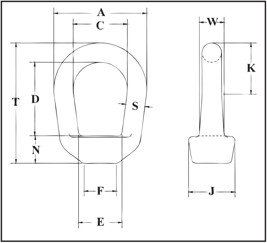 Crosby G400 Eye Nut (Made In USA) Olsen Chain & Cable