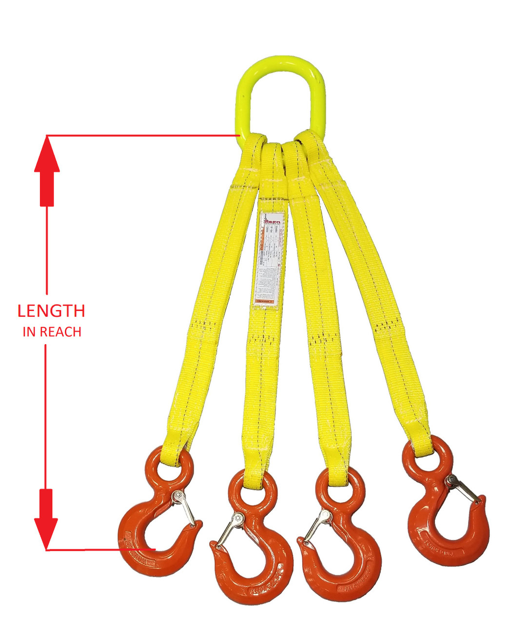 2", 2-Ply, 4-Leg Poly Bridle Sling (Made in USA)