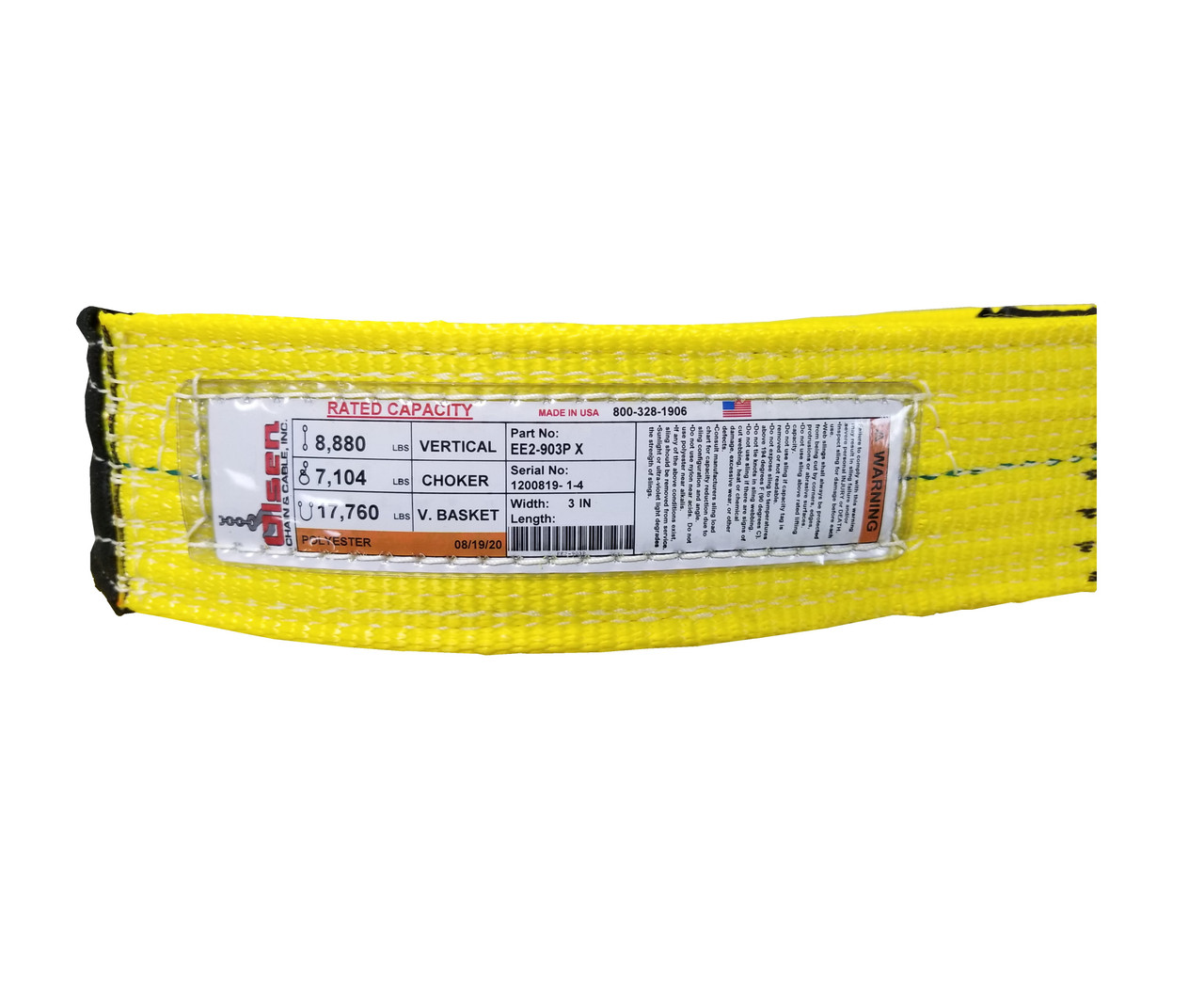 3" X 30' Poly Recovery Sling W/ Extra Reinforced Eyes 3" X 30' Poly Recovery Sling W/ Extra Reinforced Eyes