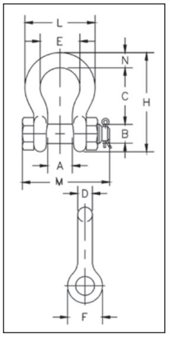 Crosby® S-2130 Bolt Type Anchor Shackle