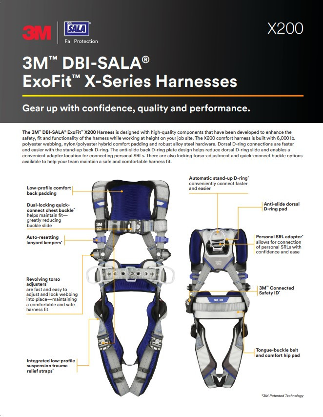 3M™ DBI-SALA® ExoFit™ X200 Safety Harness - Olsen Chain & Cable