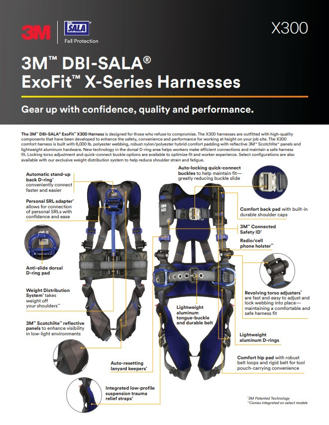 3M™ DBI-SALA® ExoFit™ X300 Safety Harness - Olsen Chain & Cable