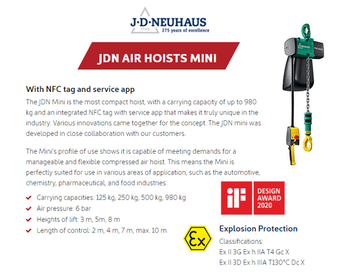 J. D. Neuhaus Air Hoists and Cranes