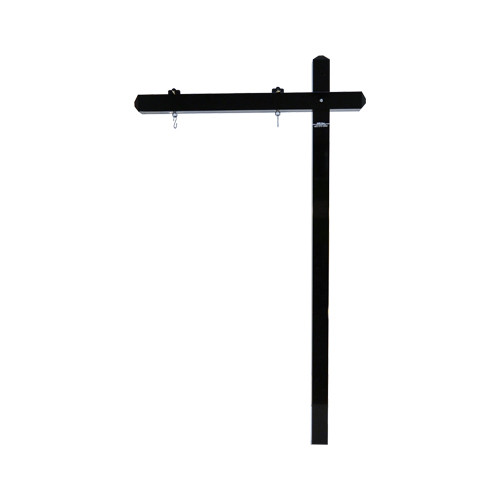 black aluminum yardarm sign post for real estate agent