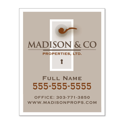 Madison & Co 30x24 Listing Panel - Double Sided Beige