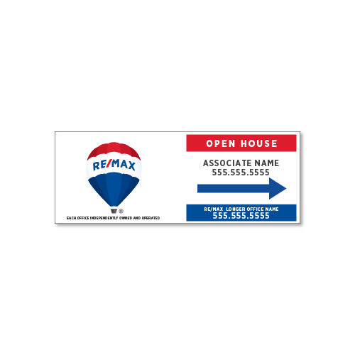 RE/MAX 9x24 Open House Directional - Double Sided