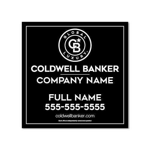 Coldwell Banker 24x24 Listing Panel Global Luxury - Double Sided
