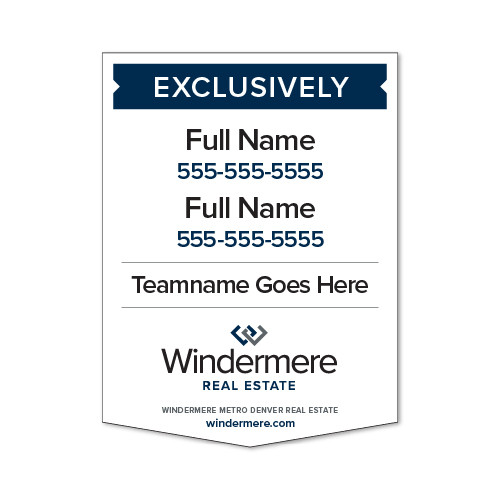 Windermere 32x24 V-Shaped Listing Panel Team - Double Sided