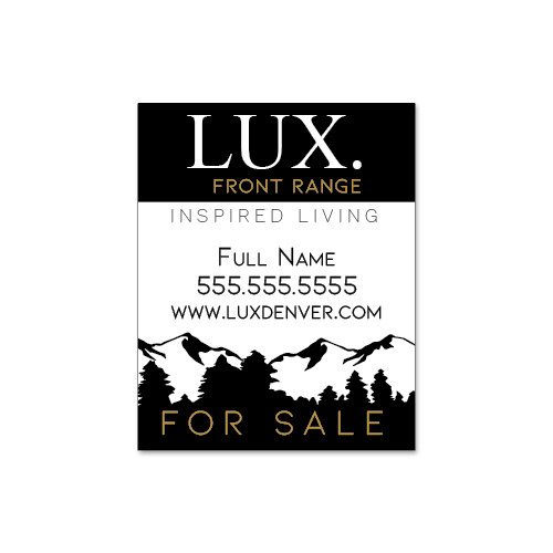 LUX.FrontRange 30x24 For Sale Listing Panel - Double Sided
