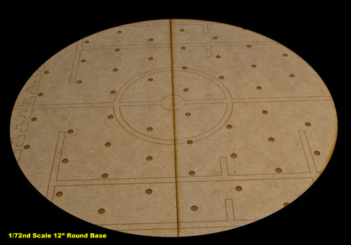 Aircraft / Helicopter Display Bases, 1/72nd Scale Round Base (12")