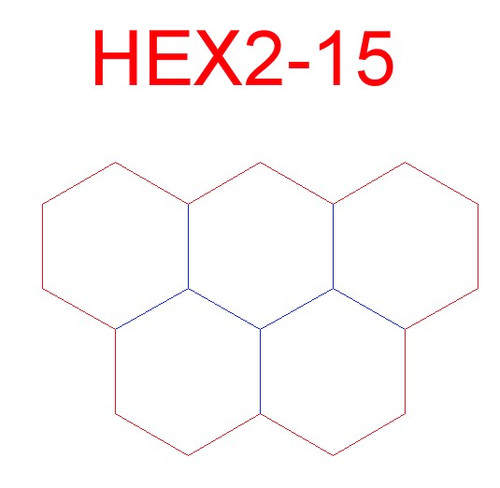 Hex Bases, Array of Five Hexes - (2")