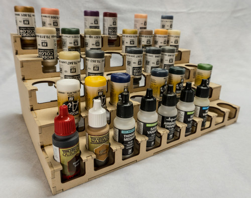 Paint Rack - 26mm "Upside Down", For Vallejo and Army Painter Style Dropper Bottles