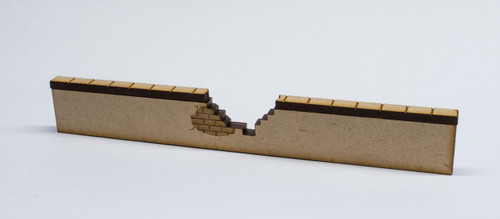 28mm Scale Broken Wall Section - 6" long - 28MMDF571