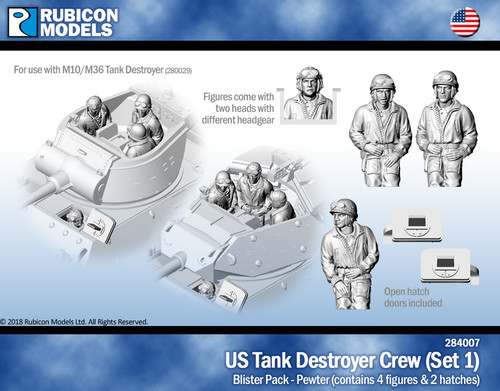 US Tank Destroyer Crew (Set 1)- Pewter