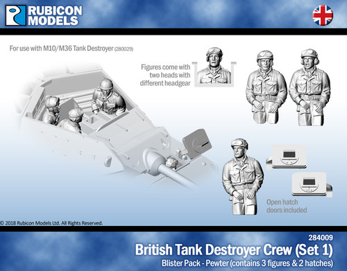 British Tank Destroyer Crew (Set 1)- Pewter