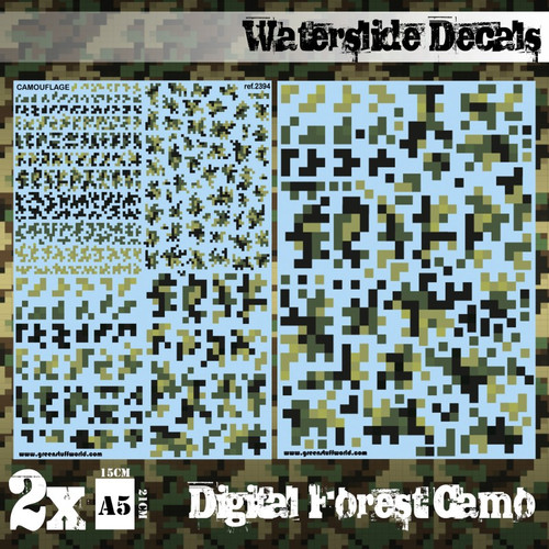 Waterslide Decals - Digital Forest Camo Waterslide Decals - Digital Forest Camo