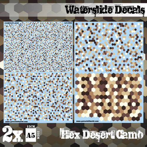 Waterslide Decals - Hex Desert Camo Waterslide Decals - Hex Desert Camo