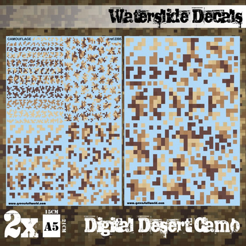 Waterslide Decals - Digital Desert Camo Waterslide Decals - Digital Desert Camo