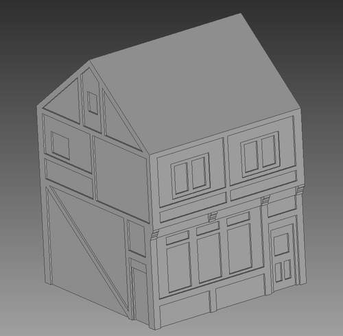 3 Story Building - Digital Asset - STL FIle for 3D Printing