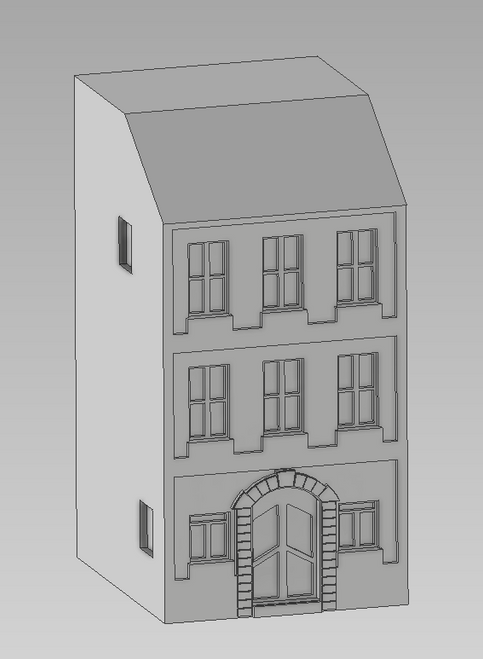 3 Story Building 3 - Digital Asset - STL FIle for 3D Printing